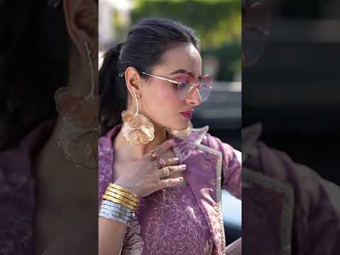 Cream Elegant Tussar Silk Floral Co-ord Set – Lehenga, Blouse & Koti