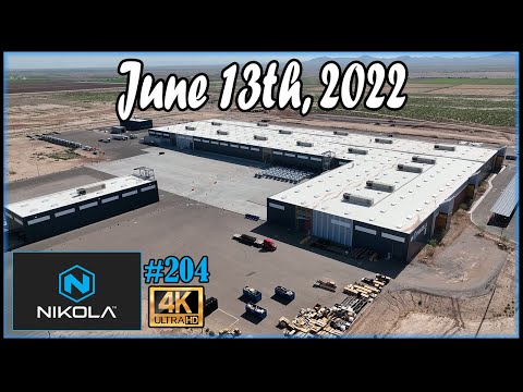 Nikola Semi Factory Construction Site June 13th, 2022 | Drone Footage of 9:30 AM