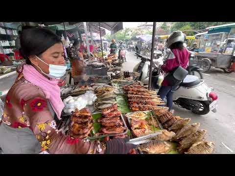 Cambodian food, walking tour in Phnom Penh street food 2021