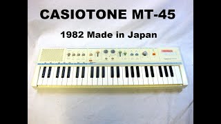 Video thumbnail for Casio Casiotone MT-45 Synthesizer Electronic Piano Keyboard (made in Japan) by Itemz Audio