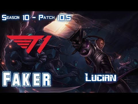 T1 Faker LUCIAN vs LEBLANC Mid - Patch 10.5 KR Ranked
