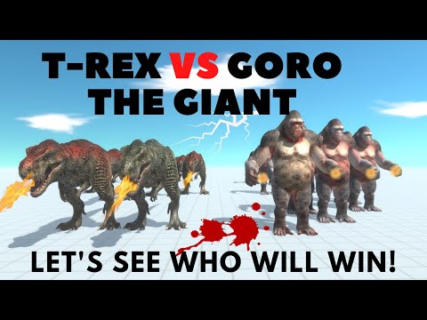 T-Rex VS Goro the Giant - Animal Revolt Battle Simulator