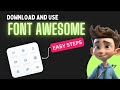 HOW TO USE FONT AWESOME ICONS IN HTML || FONT AWESOME OFFLINE || B CODER