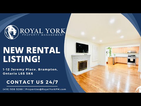 4 BED + DEN 2.5 BATH - MULTI UNIT - ABOVE GROUND FOR RENT - 12 JEREMY PLACE, BRAMPTON, ONTARIO