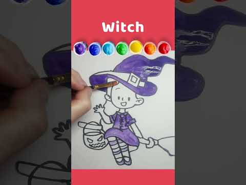 Witch | drawing trainingstep | by step guide | Children Drawing | study | creativity