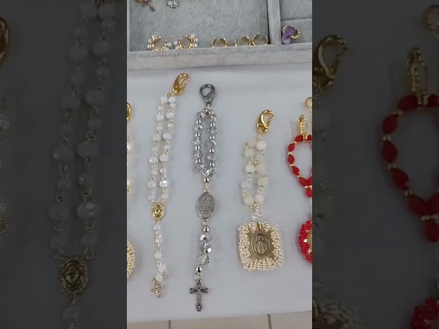 Vídeo relacionado con ORIGACH 2 rosarios católicos de ágata, piedra natural, rosario católico (perlas de 8 mm) con colgante de cruz de metal, regalos religiosos para bautismo, primera comunión