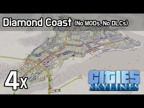 Cities Skylines  - Diamond Coast (No MOD, No DLC)