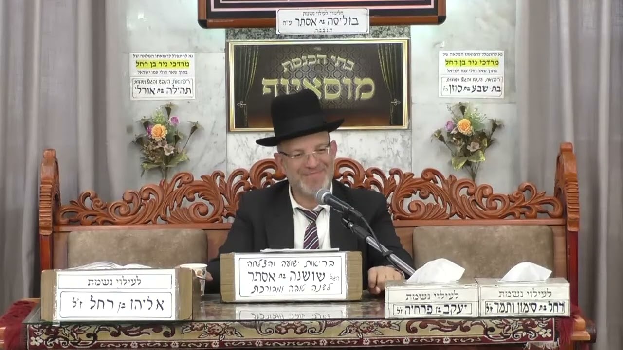 הרב אליהו חי אביטן | הלכות תפילה ביום ראש השנה | בית הכנסת מוסאיוף