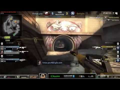 Virtus Pro vs EnVyUs on de_overpass @ FACEIT 2015 League (CS:GO VP vs nV)