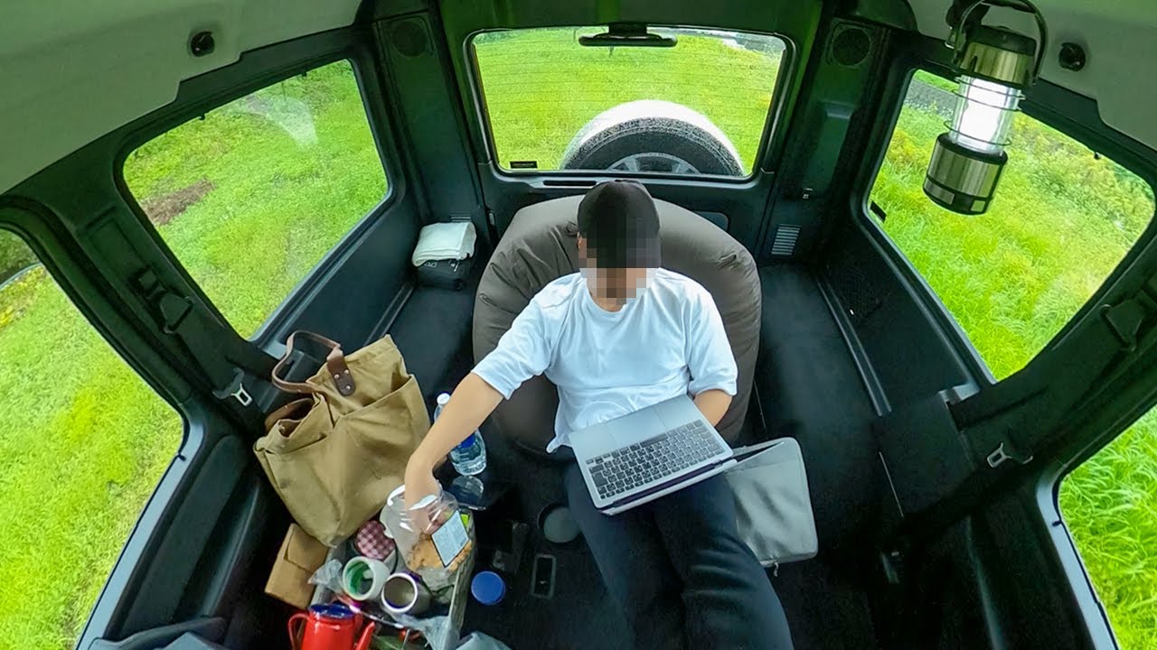 【メルセデスベンツ】Gクラスで雨の中のデイキャンプ