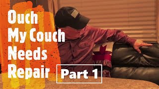 Peeling Vinyl Couch Repair Options (Part 1) on Jurgen's Journeys #rvcouchrepair