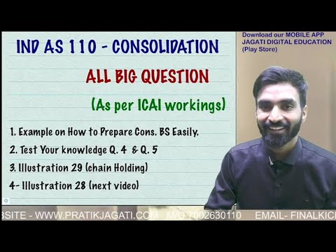 Ind as 110 - All BIG Question | Consolidated Financial Statements | CA Final FR |