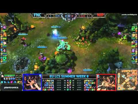 Team Fnatic vs Ninjas In Pyjamas (LCS 2013 EU Summer Split W8 D1)