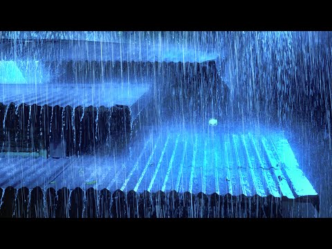 Thunderstorm Sounds With Rain, Lightning Strikes And Strong Thunder Rumble To Sleep, Study, Relax