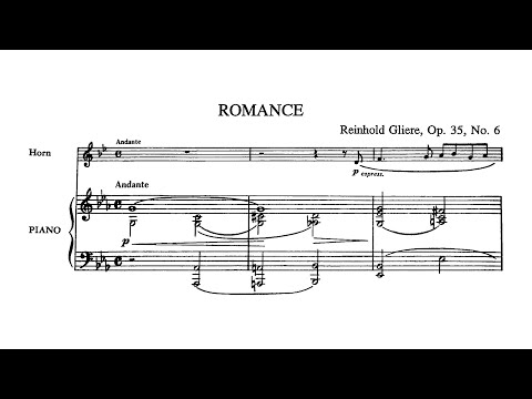 [Score] Glière - 4 Pieces for horn and piano (extract from Op. 35)