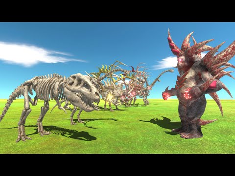 Skeleton Dinosaurs of Evolution VS Goro of Evolution - Animal Revolt Battle Simulator