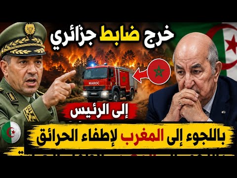ضابط جزائري يفاجئ تبون: خاصنا نطلبو المساعدة من المغرب لإطفاء الحرائق! 🇲🇦🇩🇿