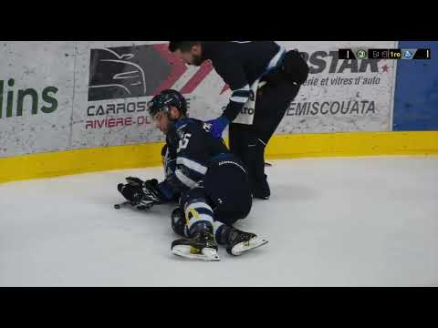 Danick Gauthier mise en échec à la tête de Marc-Olivier Crevier-Morin - 29-03-23