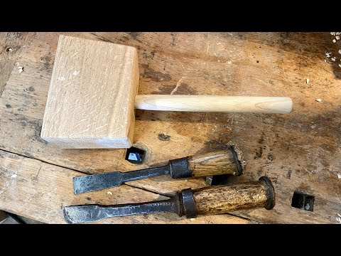 Holzhammer, Klüpfel drechseln für Schreiner und Zimmerer