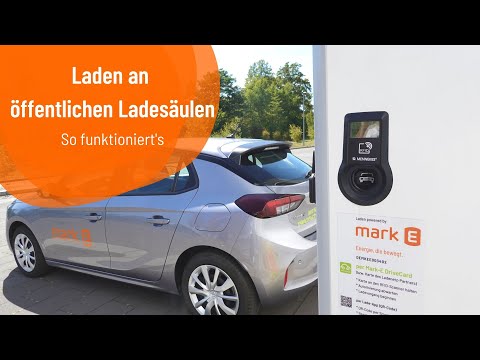 So funktioniert das Laden des E-Autos an einer öffentlichen Ladesäule mit Mark-E