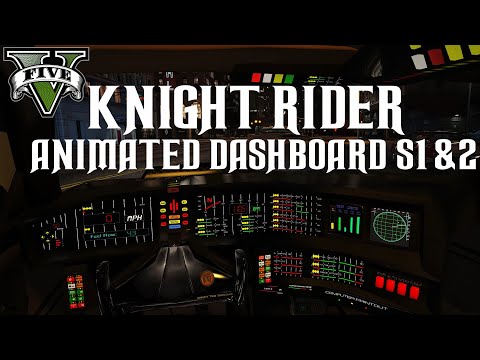 GTA 5 Knight Rider Mod v3.8 - Animated Season 1&2 Dashboard