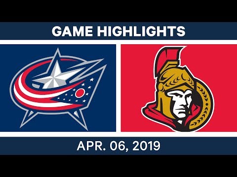 NHL Game Highlights | Blue Jackets vs. Senators – April 06, 2019