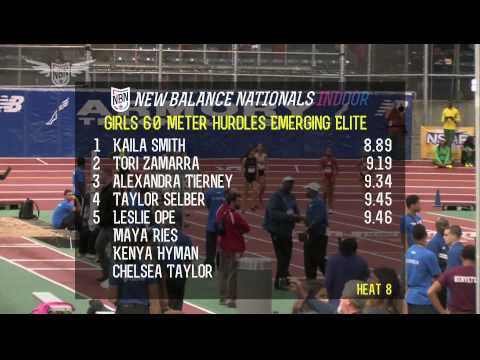 Girls 60m Hurdles EE Prelim Heat 8 - New Balance Nationals Indoor 2013