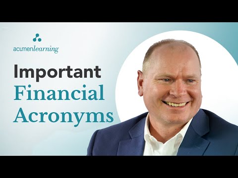 Important Financial Acronyms