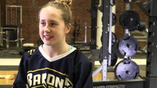 Teen girl killing it on boy's ice hockey team