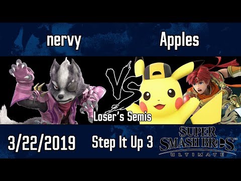 Step It Up 3 - Apples (Pikachu, Roy) vs nervy (Wolf) - Loser's Semis