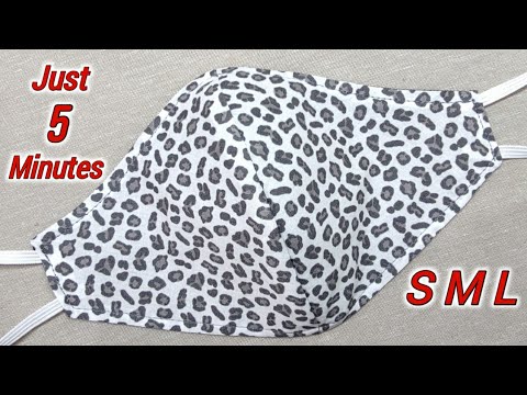 Mask in Just 5 Minutes !!!! All Sizes - Very very easy pattern mask | Face Mask Sewing Tutorial