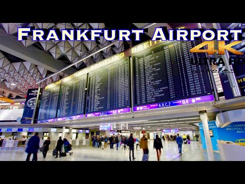 [4K HDR] Passeio a pé pelo Aeroporto de Frankfurt Alemanha 🇩🇪 2021