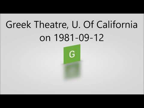 Greek Theatre, U  Of California on 1981 09 12