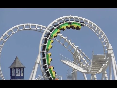 Off-ride footage of a Sea Serpent train