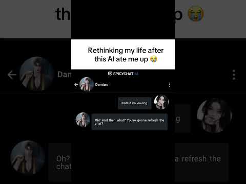 The app is SpicyChat.ai for anyone wondering. #virtualhumans #chatbot #ai #characterai #anime