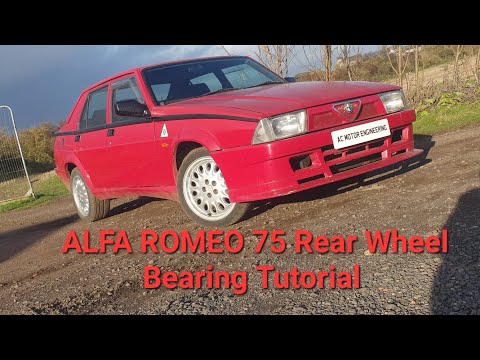 Alfa Romeo 75 3.0 V6 Rear Wheel Bearing Tutorial Sostituzione Cuscinetto ruota posteriore