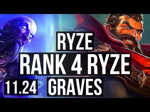 RYZE vs GRAVES (MID) (DEFEAT) | Rank 4 Ryze | KR Challenger | 11.24