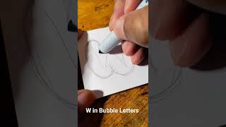 Bubble Letters W #art #drawing #shorts