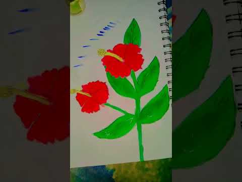 How to draw a Chaina rose 🌺🌺🌺#shortvideo #youtubeshorts #painting #art🥰🥰🥰🥰🥰