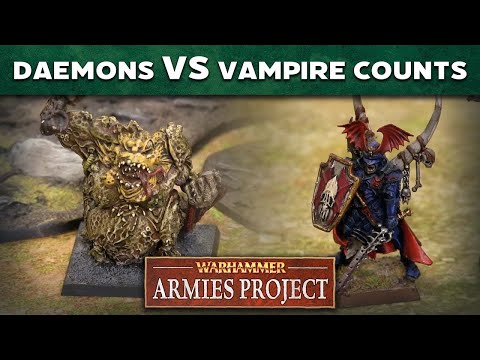 Daemons of Chaos vs Vampire Counts Warhammer Armies Project Live Reuload Battle Report