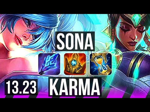 SONA & Ez vs KARMA & Sivir (SUP) | 1/2/30, 2.0M mastery, 900+ games | BR Grandmaster | 13.23