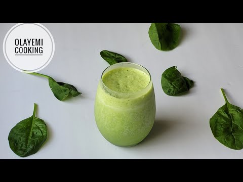 How to make SPINACH SMOOTHIE: Easy Banana Spinach Smoothie Recipe