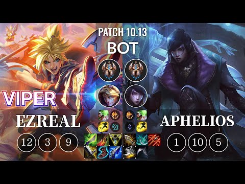 HLE Viper Ezreal vs Aphelios Bot - KR Patch 10.13