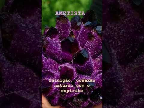 Propriedades espirituais da Ametista na descrição do vídeo #ametista #cristal #proteção #intuição
