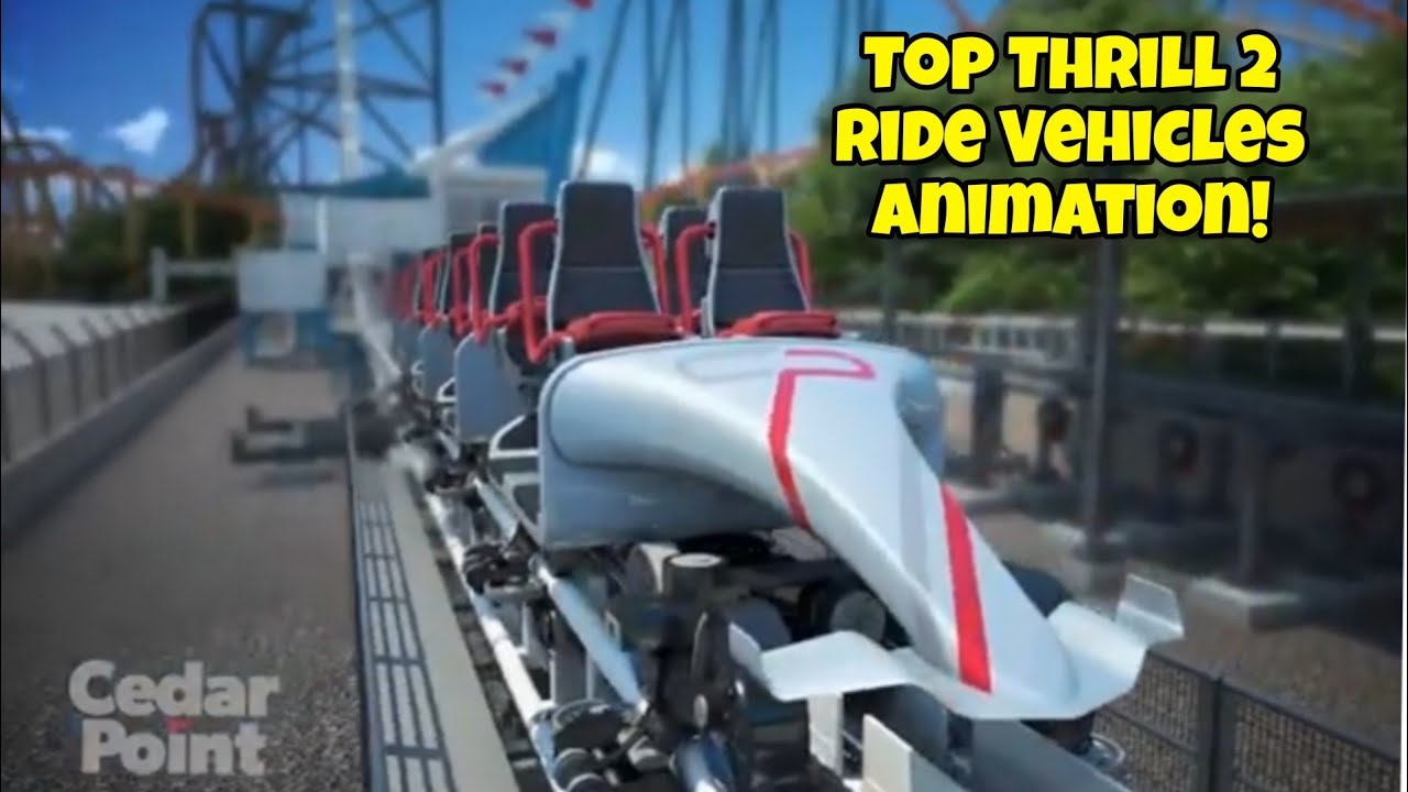 NEW! Cedar Point Top Thrill 2 Ride Vehicles Animation