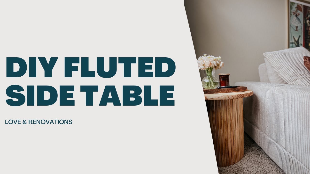 How I Built a Fluted Side Table For Under $100 (Easy DIY!)
