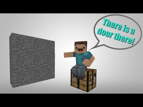 Red Nomster - Minecraft - Ultimate Hidden Door Using Ghost Blocks!