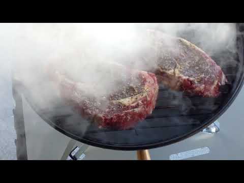0 Degree Cold Smoked Steak And Seared On The Weber Smokey Joe