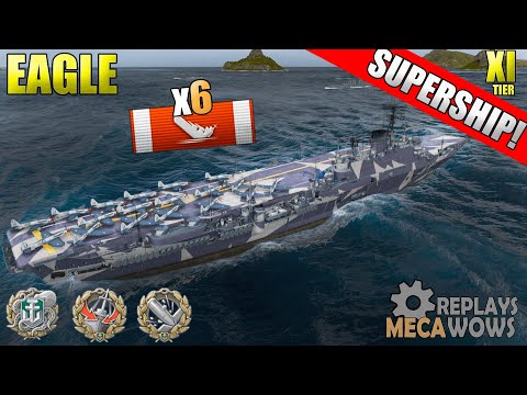 SUPER AIRCARRIER Eagle - 6 Kills 282k Damage | World of Warships Gameplay