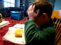 Zach Eats His First Cheeseburger